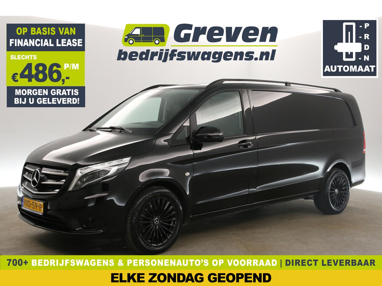 Mercedes-Benz Vito - 119 CDI Extra Lang 191PK Automaat Airco LED Trekhaak 18"LMV Cruise Camera Navi 3 Persoons - AutoWereld.nl