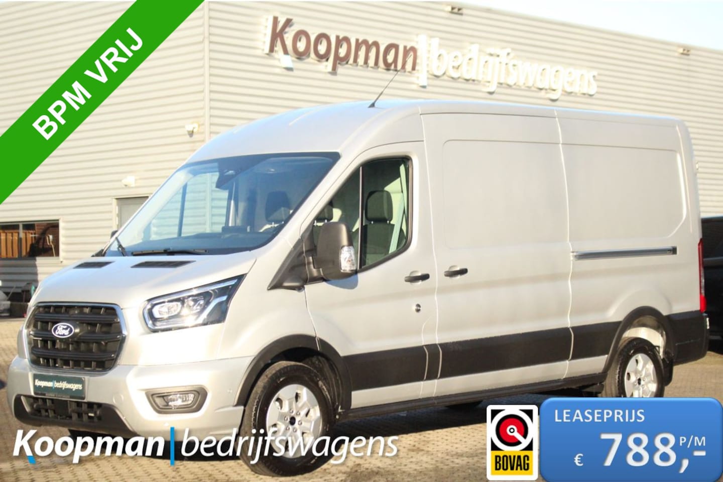 Ford Transit - 350 2.0TDCI 165pk L3H2 Limited | Automaat | L+R Zijdeur | 360° Camera | Adap. Cruise | Car - AutoWereld.nl