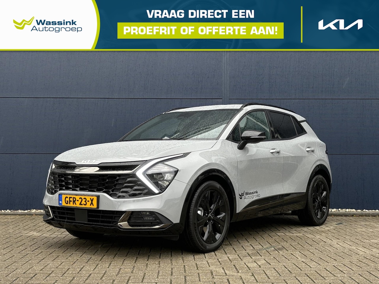 Kia Sportage - 1.6 T-GDi 150pk Mild Hybrid DCT7 Dark Edition | Speciale Uitvoering | Navigatie | Adaptive - AutoWereld.nl