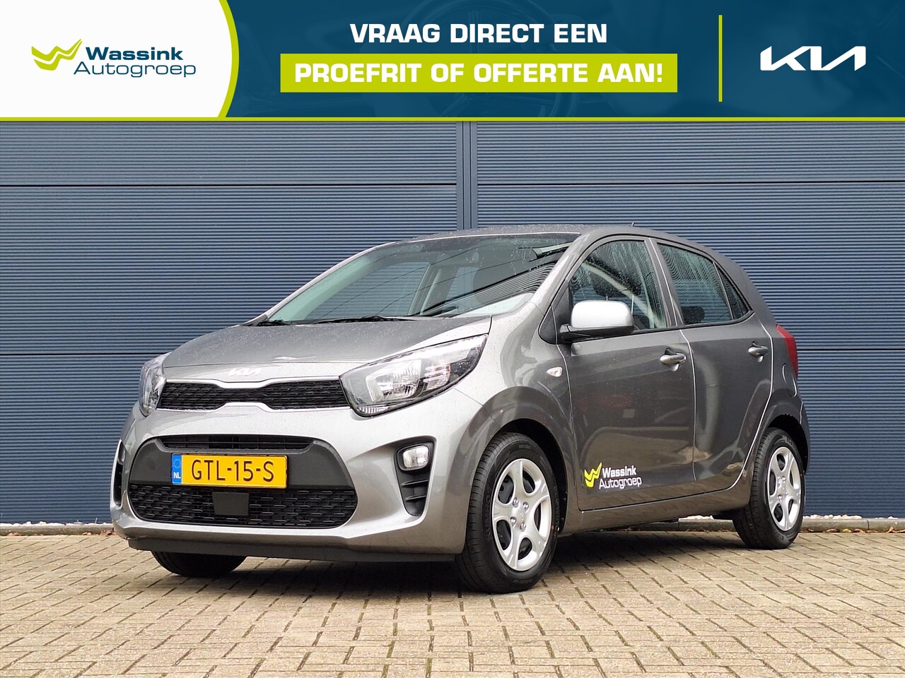 Kia Picanto - 1.0 DPi 67pk 4-zits ComfortLine | Cruise control | Bluetooth | Airco - AutoWereld.nl