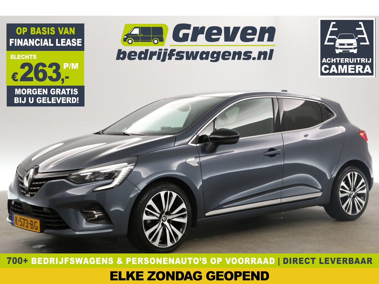 Renault Clio - 1.0 TCe Initiale Paris 360Camera Clima Carplay Cruise Navi LED PDC 17"LMV Virtual Leder Wi - AutoWereld.nl