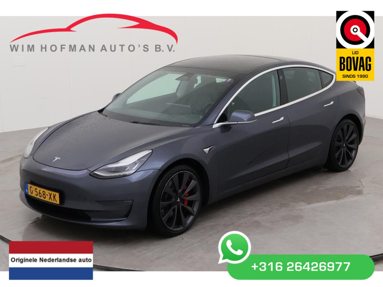 Tesla Model 3 - Performance AWD 75 kWh 463PK 20" FSD meegeleverd Nieuwstaat Leder Camera Panodak - AutoWereld.nl