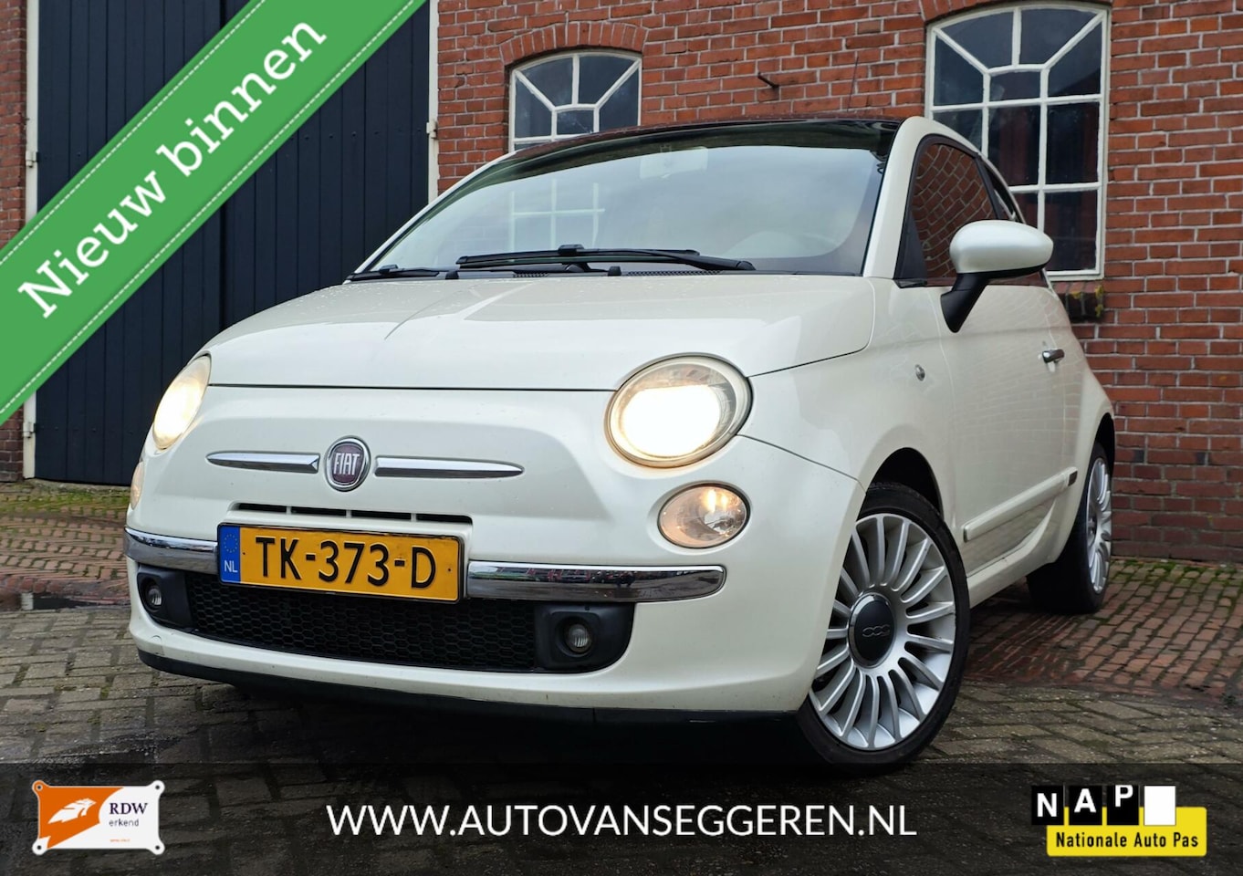 Fiat 500 - 1.4-16V lounge 100 PK 6V/pano/airco/garantie/nw APK - AutoWereld.nl