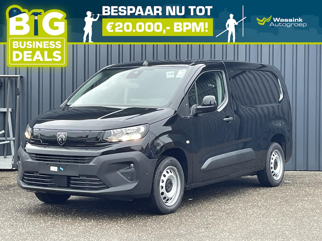 Peugeot Partner - 1.5 BlueHDi 100pk S&S L2 Pakket Comfort Connect Metallic Lak Houtenvloer laadruimte met an - AutoWereld.nl