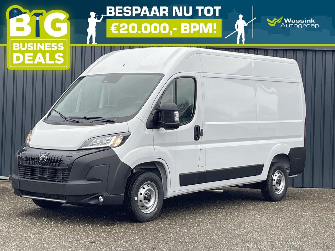 Peugeot Boxer - Peugeot Boxer 2.2 HDi 140PK L2H2 3,5T I Trekhaak 2500KG Trekgewicht I Pack Techno I Verzwa - AutoWereld.nl