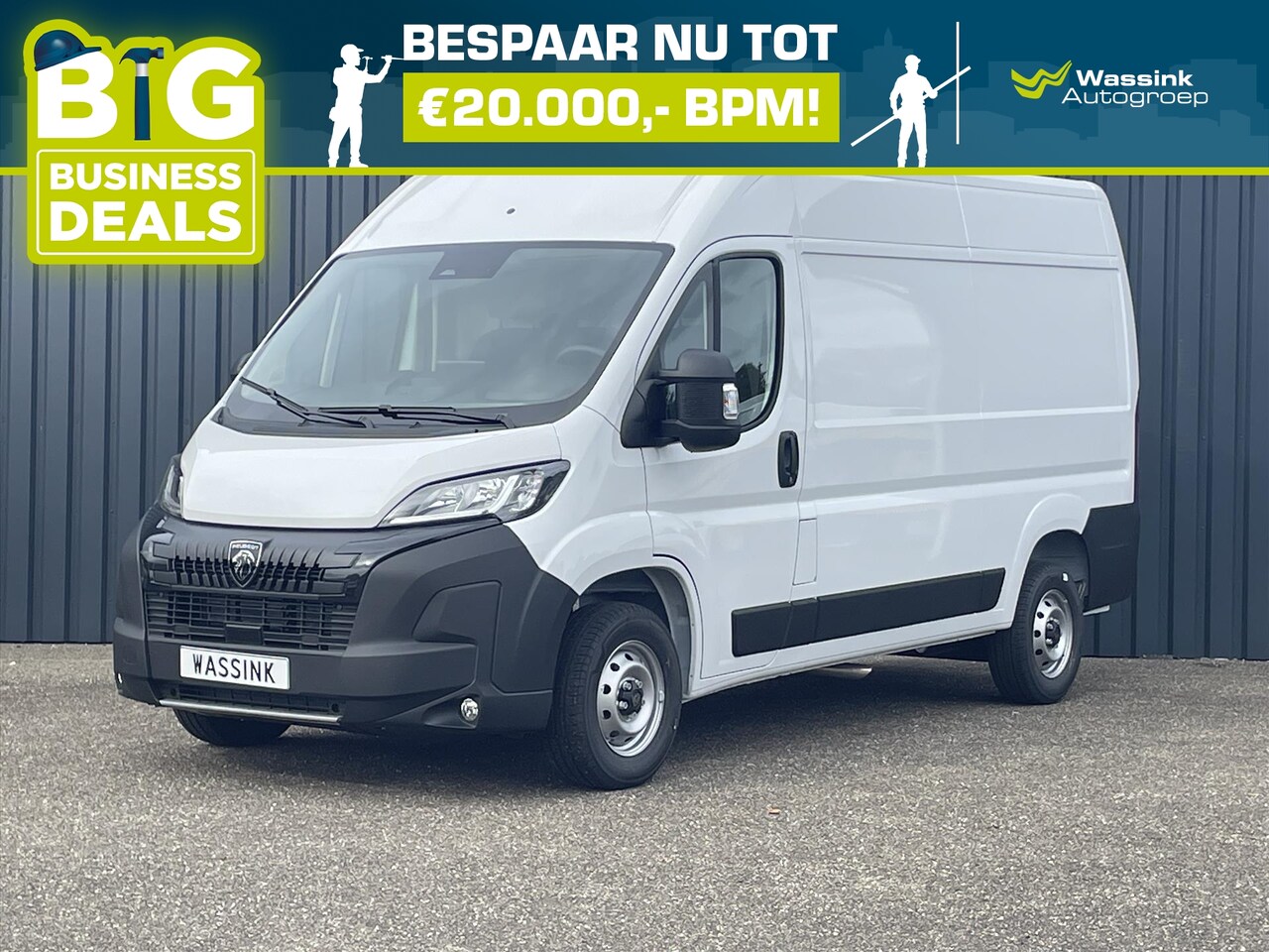 Peugeot Boxer - Peugeot Boxer 2.2 HDi 140PK L2H2 3,5T I Trekhaak 2500KG Trekgewicht I Pack Techno I Verzwa - AutoWereld.nl