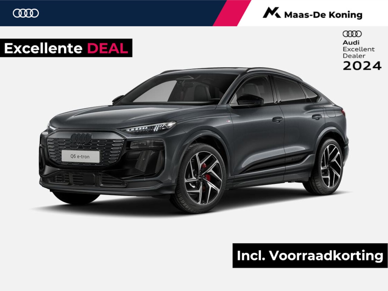 Audi Q6 e-tron - Sportback S edition performance 306 PK · 21" LM Velgen · Sportstoel s plus rode stiksels · - AutoWereld.nl