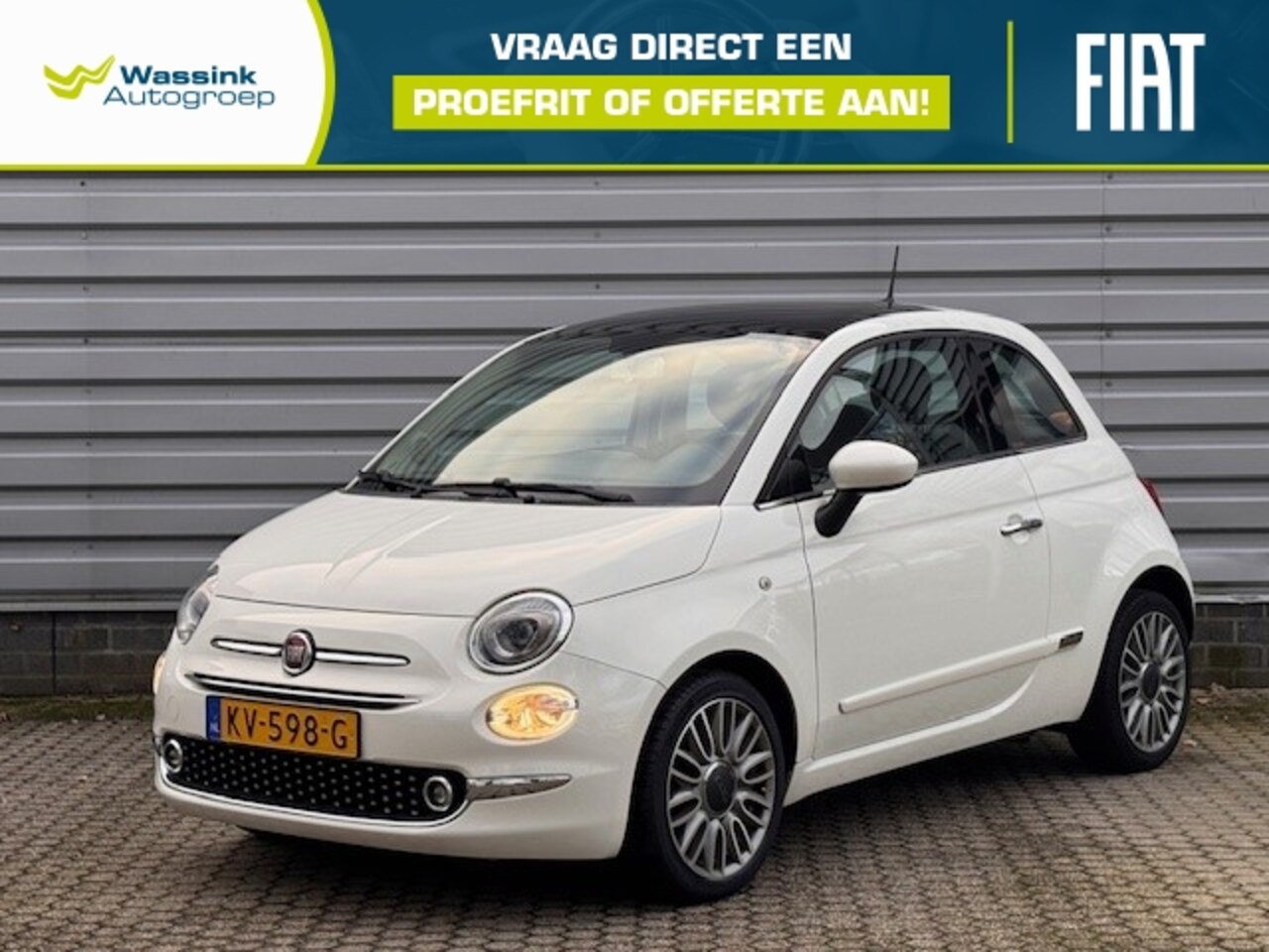 Fiat 500 - 80pk Turbo Lounge | Panoramadak | Airco | Navigatie | - AutoWereld.nl