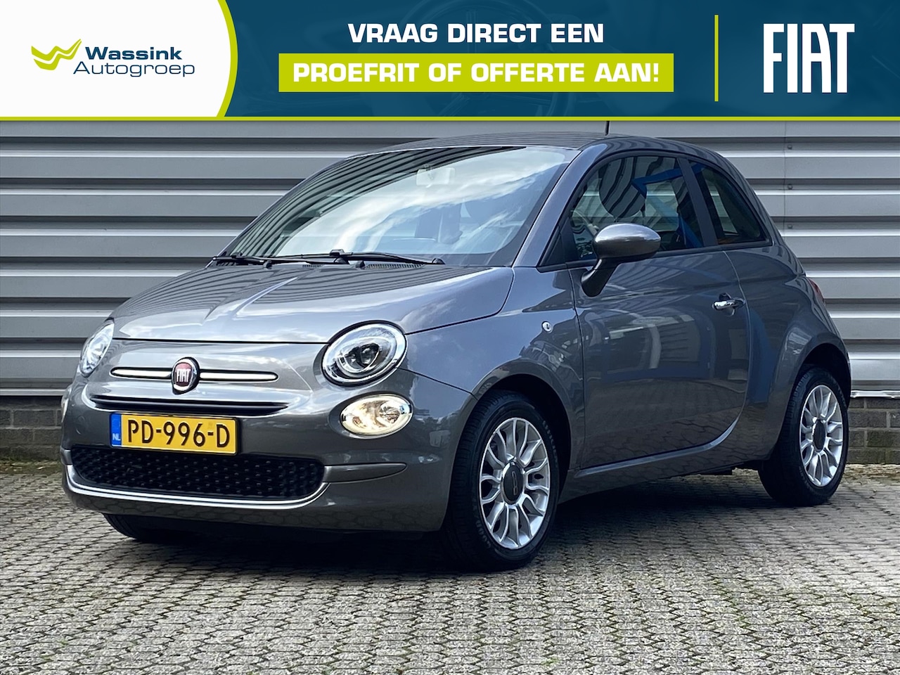 Fiat 500 - 80pk Turbo PopStar | Airco | 15'' lichtmetalen velgen | - AutoWereld.nl