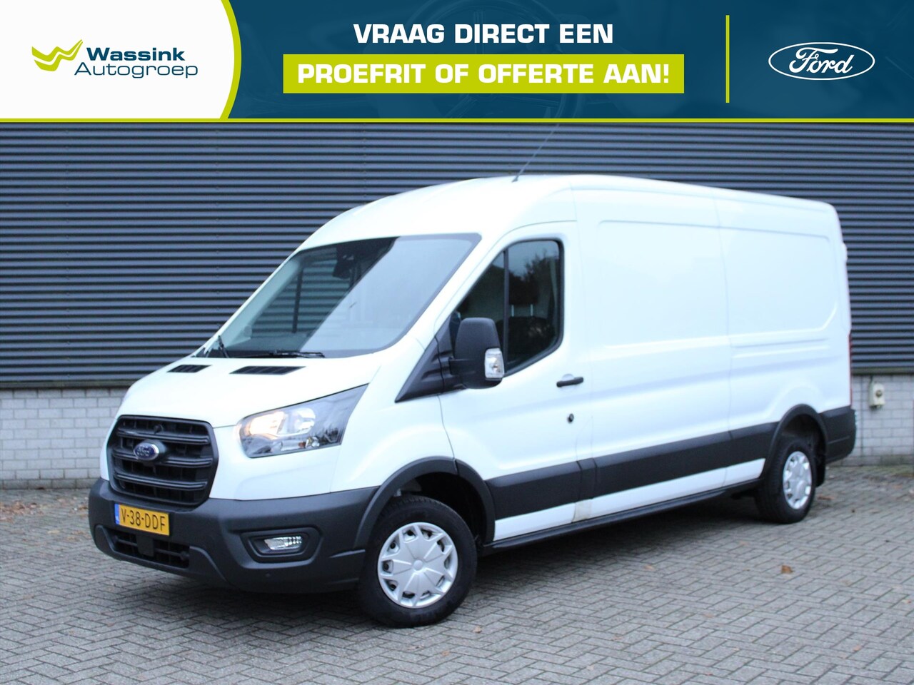 Ford Transit - GB 350 L3H2 TDCi 130pk FWD Trend | Cruise Control | Parkeersensoren Voor en Achter | Bluet - AutoWereld.nl