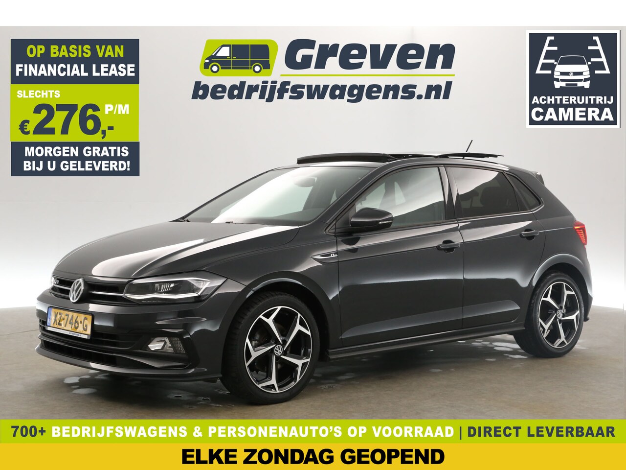 Volkswagen Polo - 1.0 TSI R-line 116PK Pano Adaptive-Cruise Clima Camera Carplay Navi LED Virtual PDC 17''LM - AutoWereld.nl