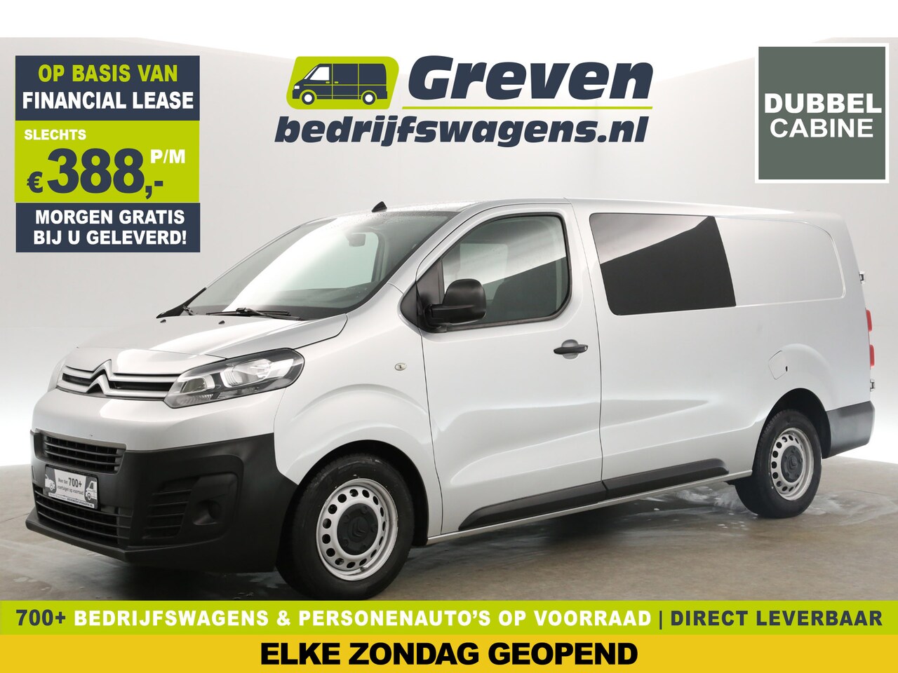 Citroën Jumpy - 2.0 BlueHDI L3H1  | MARGE! | Dubbele Cabine | 5 Persoons | Airco Cruise Carplay Trekhaak N - AutoWereld.nl