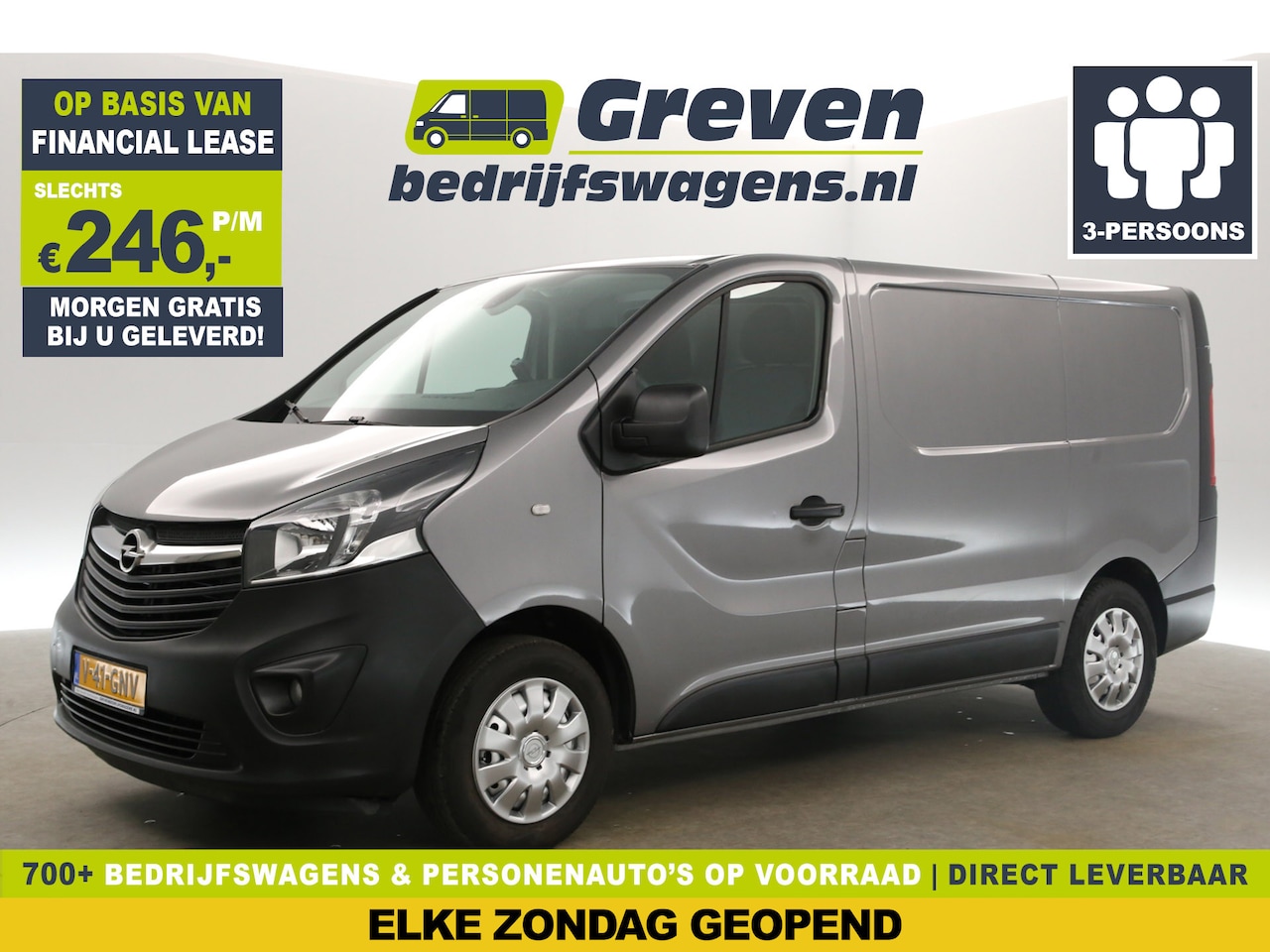 Opel Vivaro - 1.6 CDTI L1H1 Airco Cruise LED Navigatie Trekhaak PDC 3 Persoons Elektrpakket - AutoWereld.nl