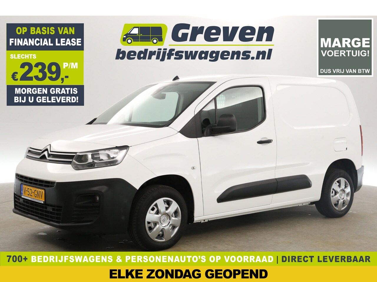 Citroën Berlingo - 1.5 BlueHDI L1H1 | MARGE! | Airco Cruise Parkeersensoren Elektrpakket Schuifdeur - AutoWereld.nl