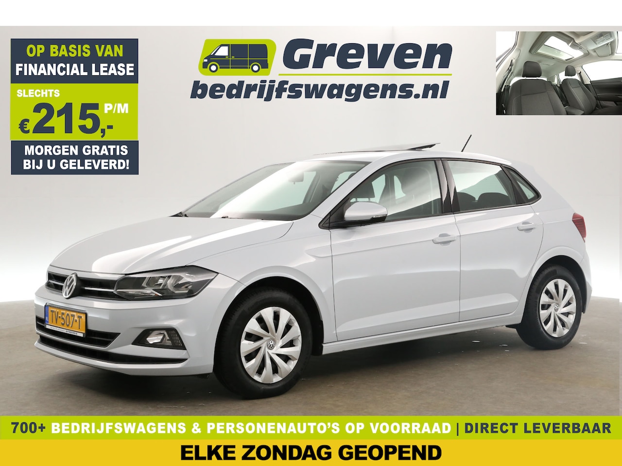 Volkswagen Polo - 1.0 TSI Pano Airco Adaptive-Cruise Camera Carplay Navi LED - AutoWereld.nl