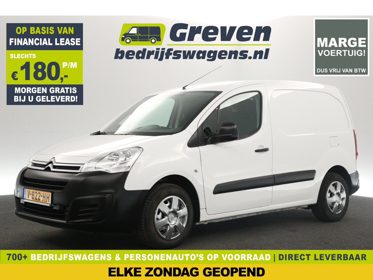 Citroën Berlingo - 1.6 BlueHDI L1H1 | MARGE! | Airco Cruisecontrol Elektrpakket Schuifdeur Trekhaak - AutoWereld.nl