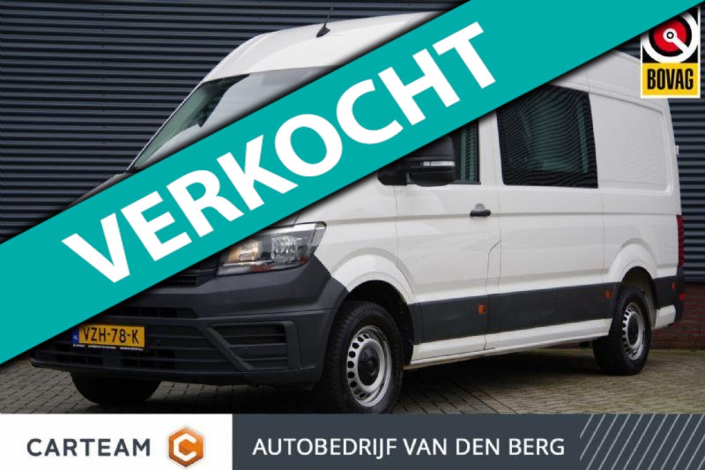 Volkswagen Crafter - 35 2.0 TDI L3H3(L2H2) DC-7P 4Motion, 140PK, TREKHAAK, LEDER, NAVI, CRUISE, PARKEERSENSOREN - AutoWereld.nl