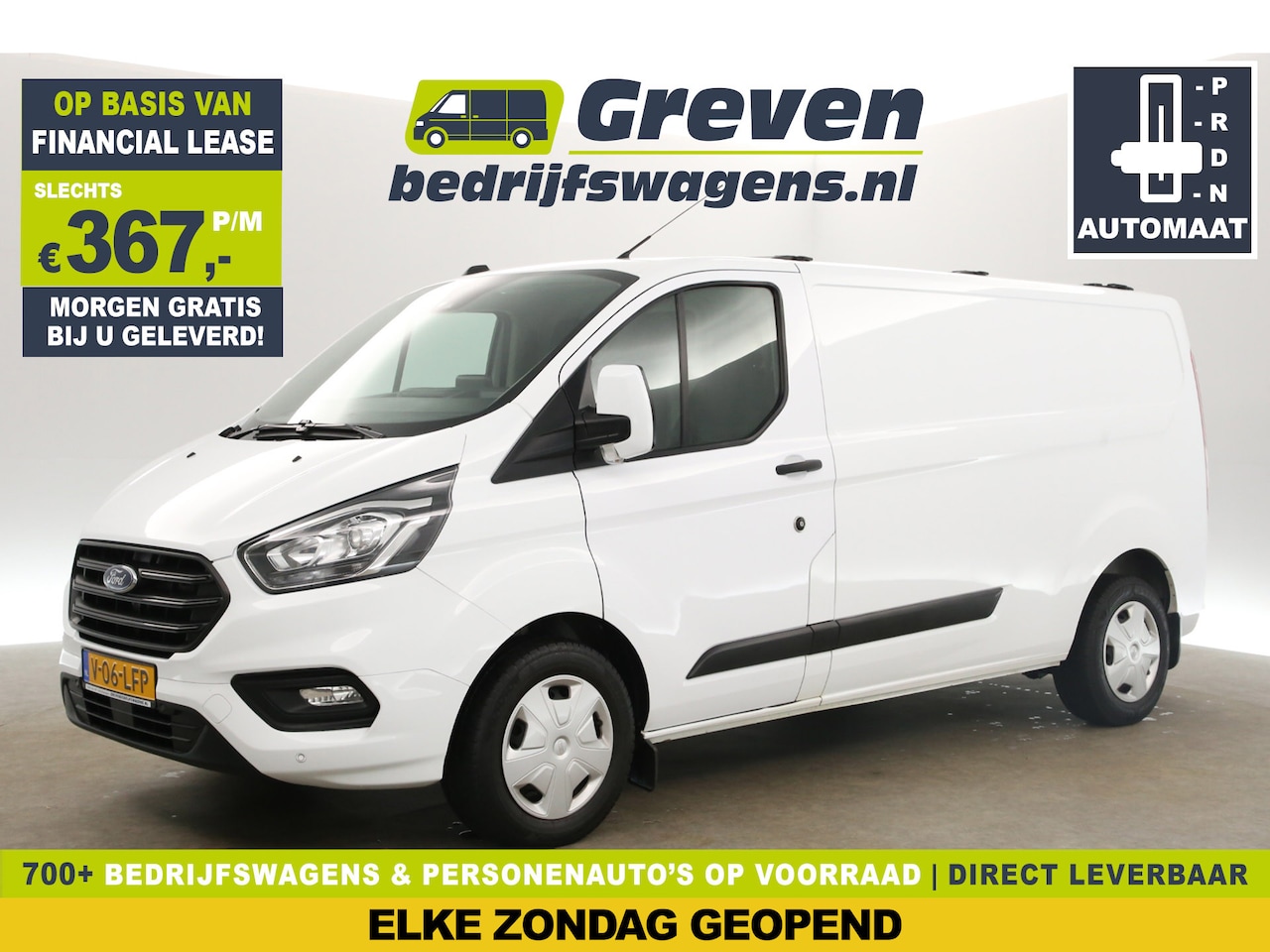 Ford Transit Custom - 300 2.0 TDCI L2H1 Trend Automaat Airco Camera Cruise Carplay LED Trekhaak Stoelverwarming - AutoWereld.nl