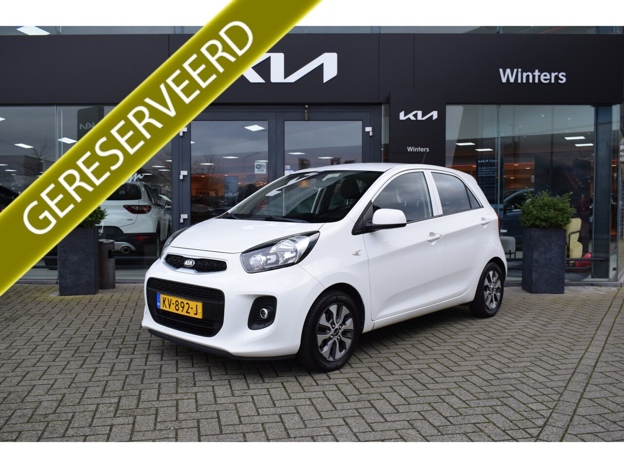 Kia Picanto - 1.0i-12V ISG EconomyPlusLine 5-Drs Airco ABS Airbags Stuurbekr. Navi+Camera BT+USB 14"LMV - AutoWereld.nl