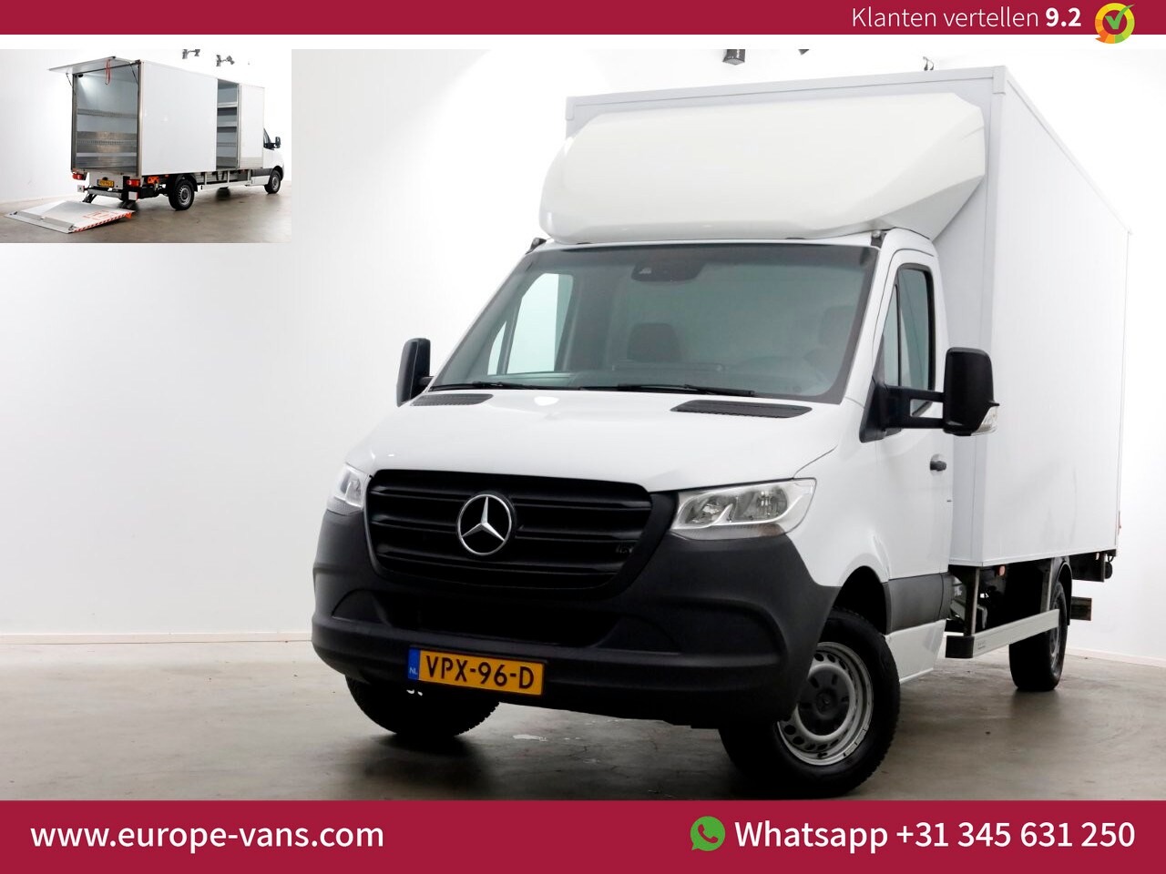 Mercedes-Benz Sprinter - 315 CDI 150pk E6 Bakwagen met laadklep en zijdeur L440 1020kg laadverm. 05-2022 - AutoWereld.nl