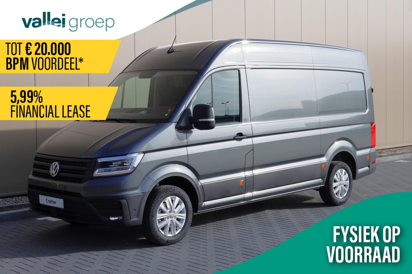 Volkswagen Crafter - 2.0 TDI EU6 140PK DSG Exclusive L3 GVW 3.5T WB 3640mm | Trekhaak | Navi | ACC | DAB | 17 i - AutoWereld.nl