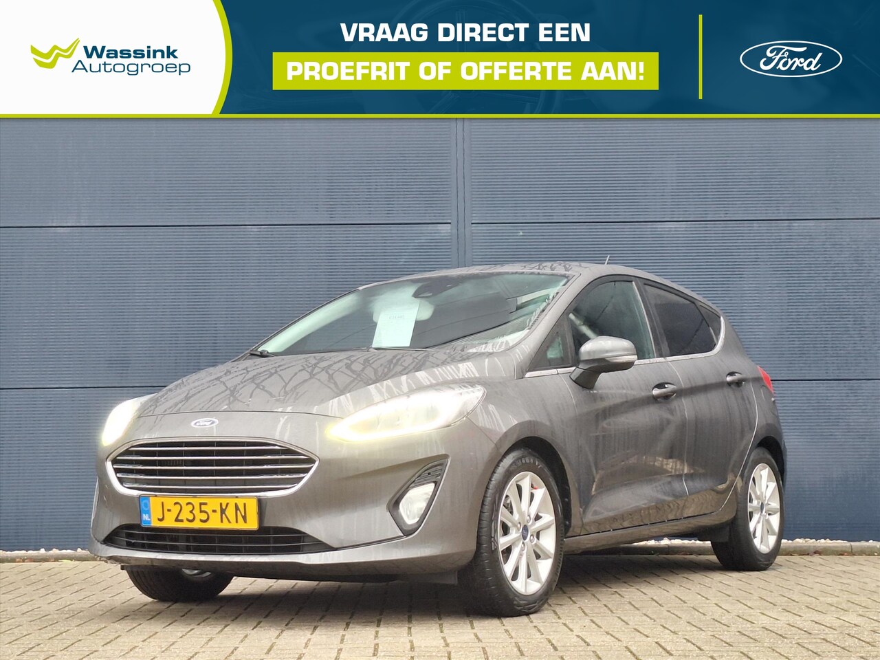 Ford Fiesta - 1.0 EcoBoost 100pk 5dr Titanium | Navigatie | Parkeersensoren Achter | Airco - AutoWereld.nl