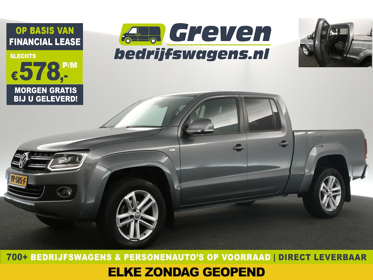 Volkswagen Amarok - 2.0 TDI 4Motion XL | 5 Persoons | Dubbele Cabine | Grijs Kenteken | 3200KG | DSG Automaat - AutoWereld.nl