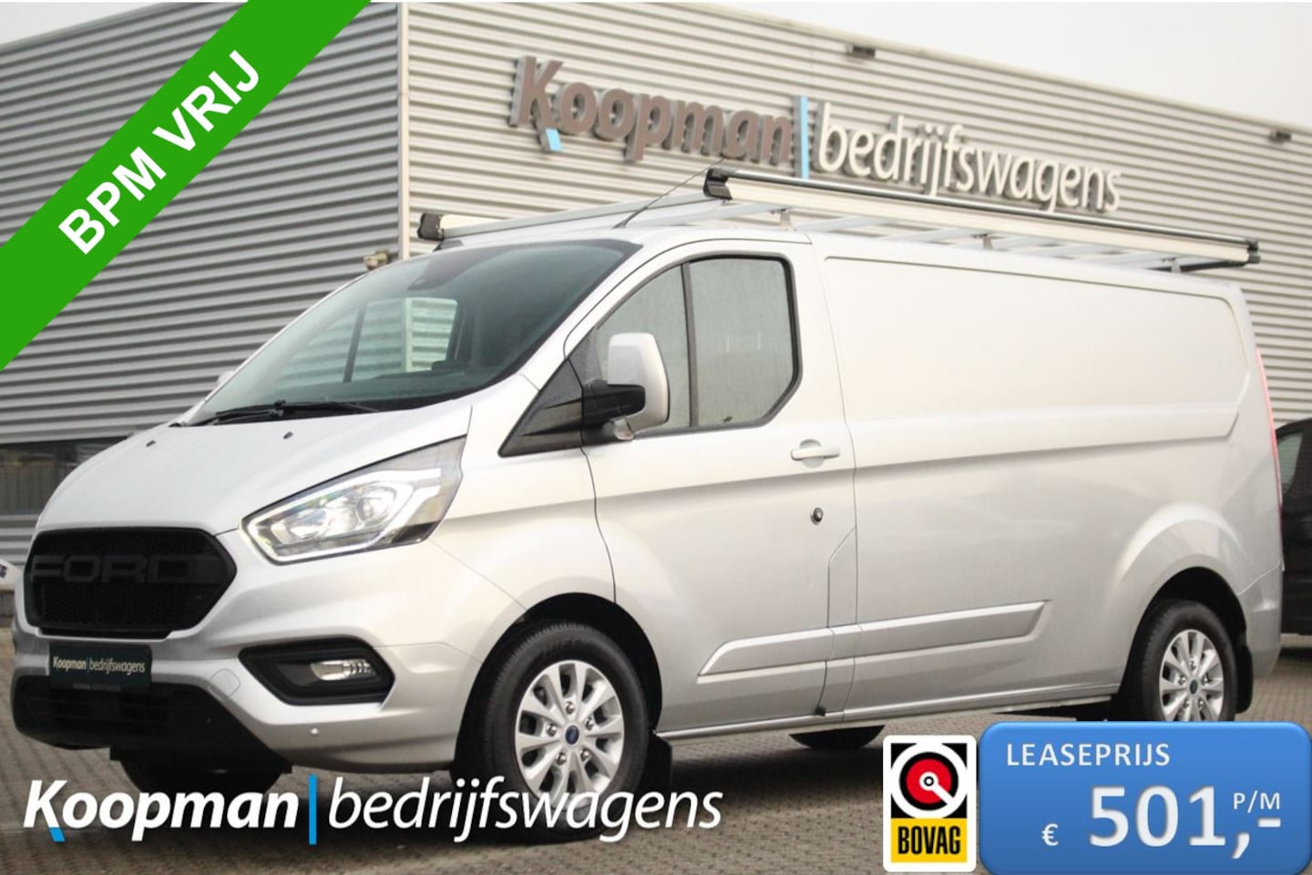 Ford Transit Custom - 300 2.0TDCI 130pk L2H1 Limited | Automaat | Trekhaak | Imperiaal | Carplay/Android | Camer - AutoWereld.nl