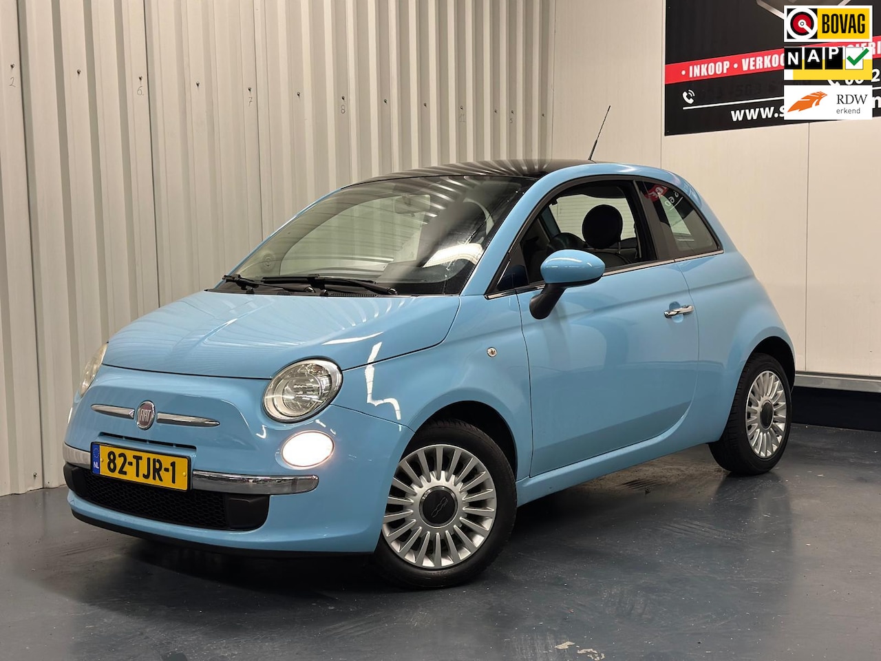 Fiat 500 - 0.9 TwinAir Lounge Aux|Airco|Glazen dak| - AutoWereld.nl