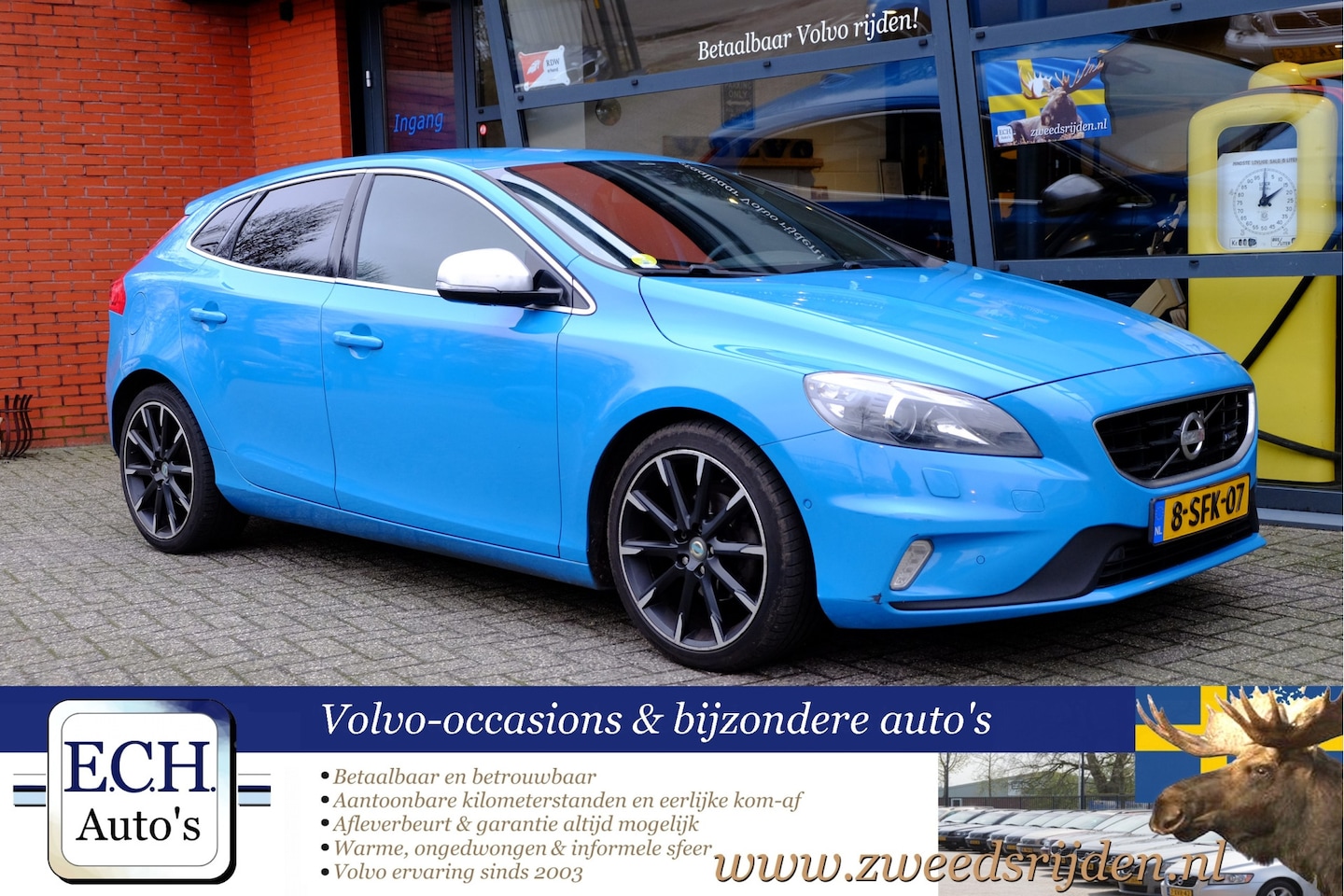 Volvo V40 - D2 R-Design, Navi, Rebel Blue - AutoWereld.nl