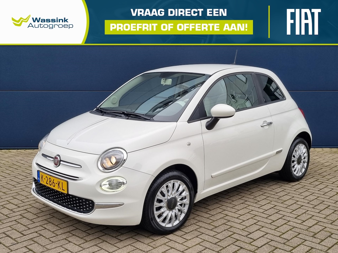 Fiat 500 - 1.0 70pk Hybrid Lounge | Navigatie | Cruise Control | Lichtmetalen Velgen | Dealer Onderho - AutoWereld.nl