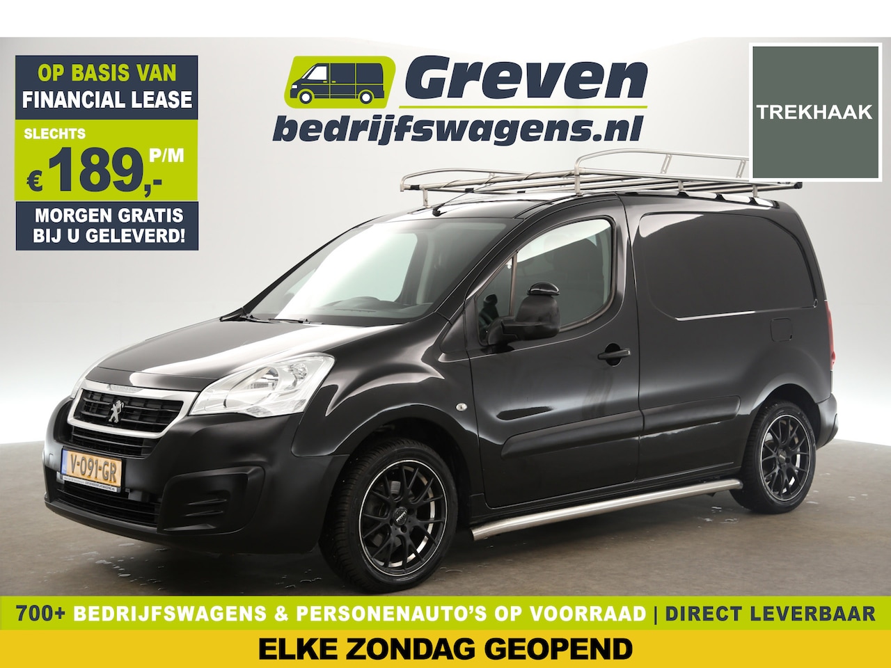 Peugeot Partner - 1.6 BlueHDi L1H1 Airco 17"LMV Trekhaak Imperiaal Sidebars Schuifdeur - AutoWereld.nl