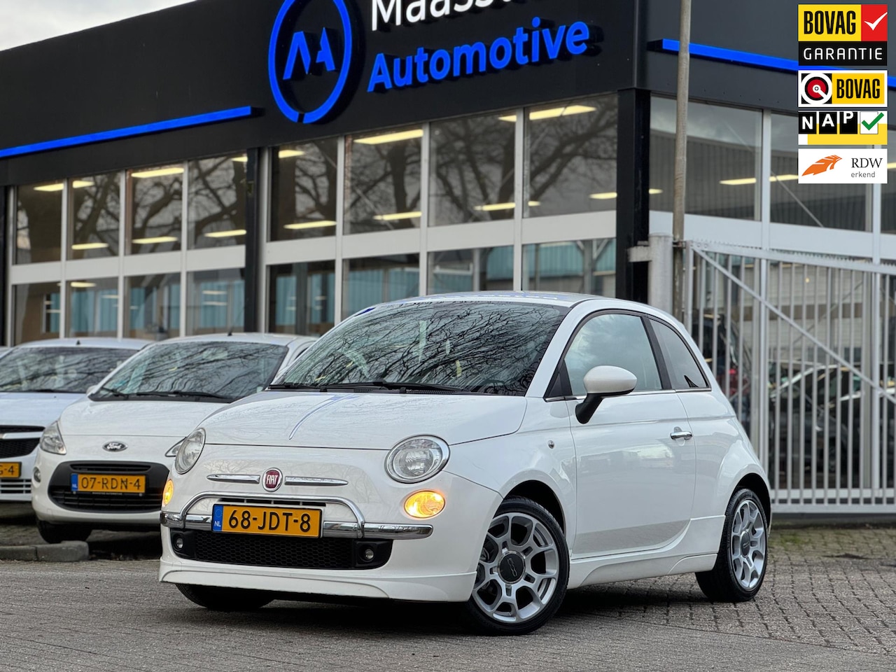 Fiat 500 - 1.2 Sport uitvoering Automaat Nw APK Airco H.Leder Boekjes LM velgen Volledige onderhoudsh - AutoWereld.nl