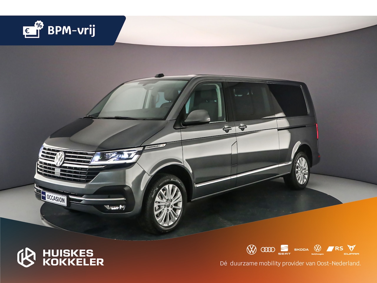 Volkswagen Transporter - Dubbelcabine T6.1 2.0 TDI 204PK  DSG L2H1 Highline Dubbele Schuifdeur | Lederen bekleding - AutoWereld.nl