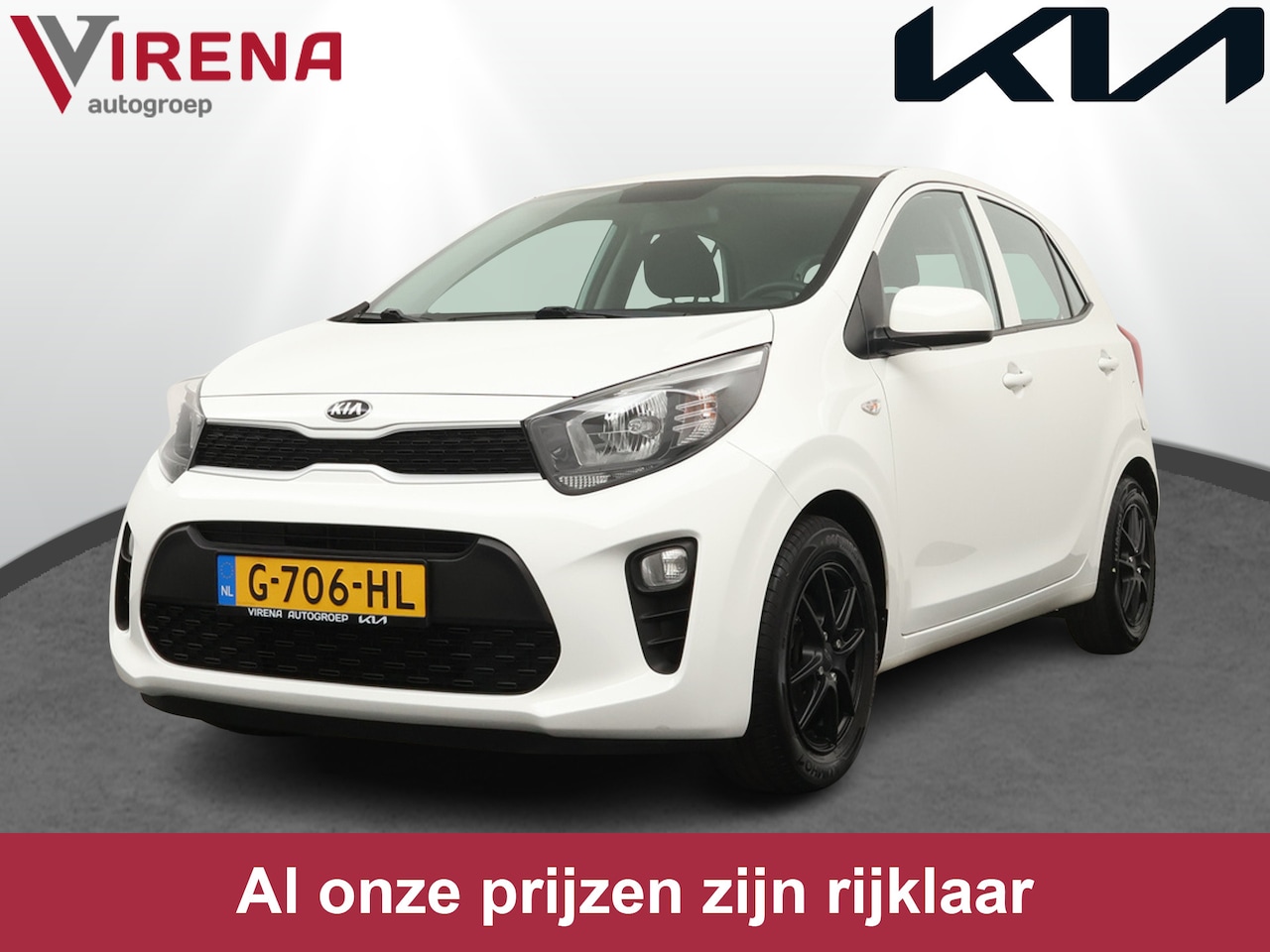 Kia Picanto - 1.0 MPi EconomyLine - Airco - Elektrische ramen - Radio - Fabrieksgarantie tot 10-2026 - AutoWereld.nl