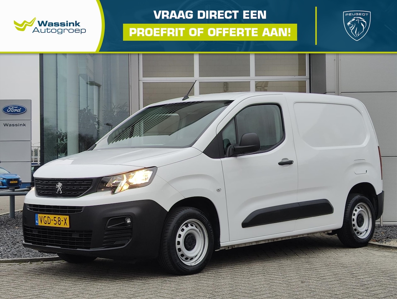 Peugeot Partner - 1.5 BlueHDi 75pk 1000kg 3-zits Premium | Navigatie | Carplay | Android auto - AutoWereld.nl