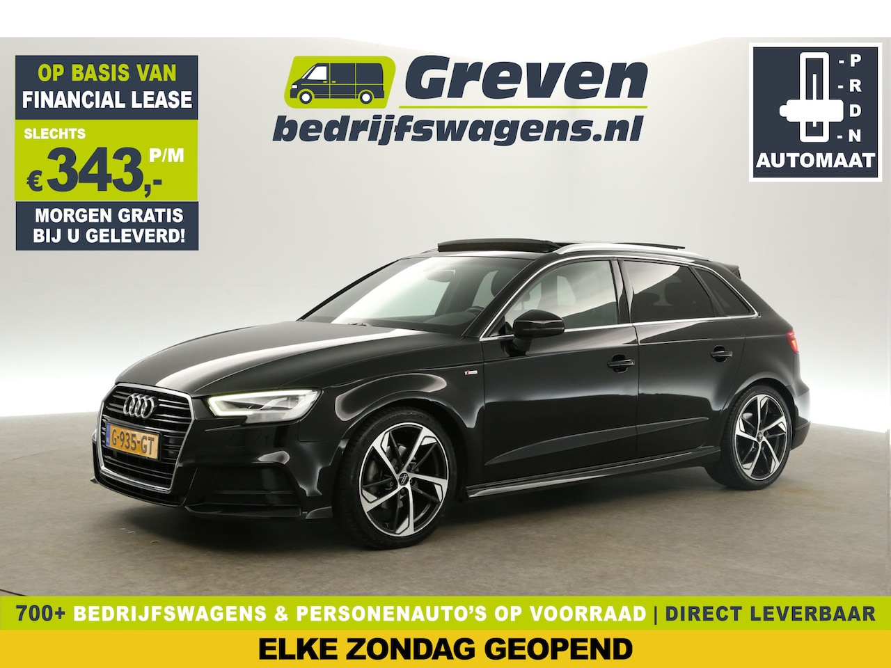 Audi A3 Sportback - 35 TFSI CoD S-line 150PK Automaat Pano Clima Carplay Cruise Navi LED Virtual PDC 18"LMV St - AutoWereld.nl