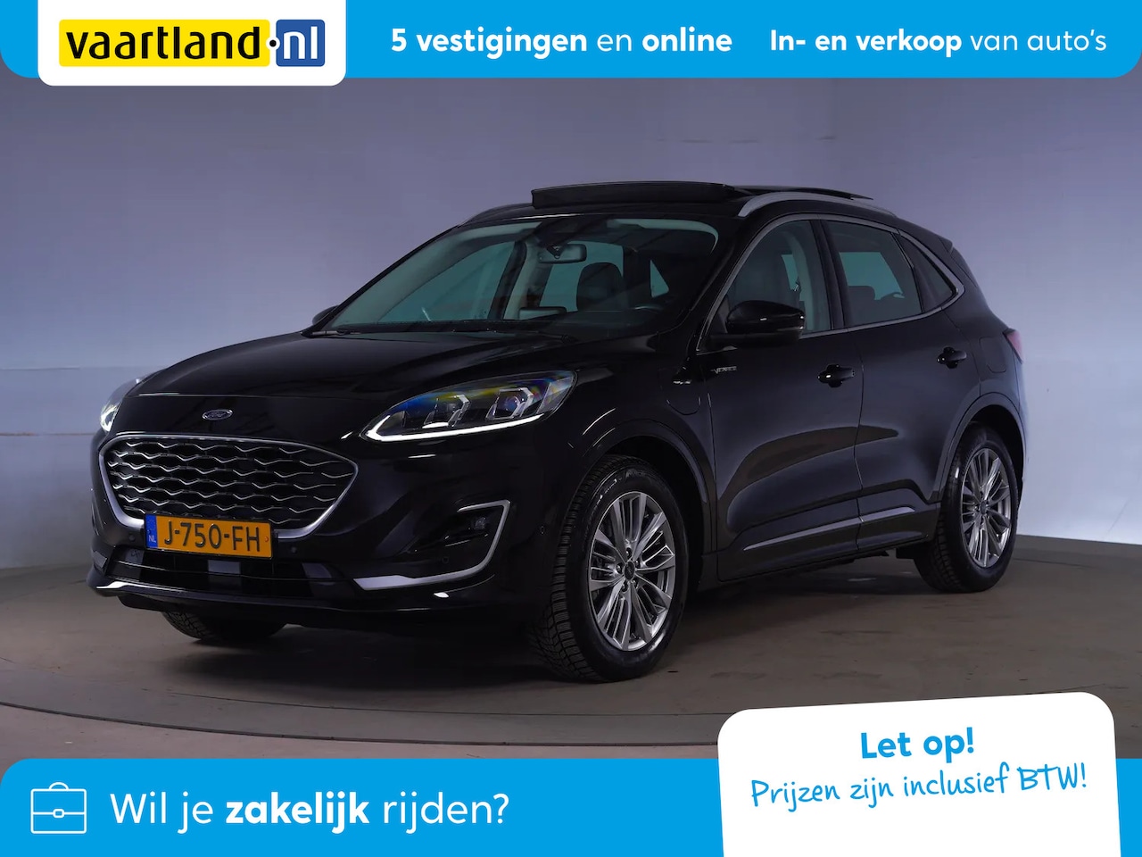 Ford Kuga - 2.5 PHEV Vignale [ LED Panorama Leder Navi Stoelverw. ] - AutoWereld.nl