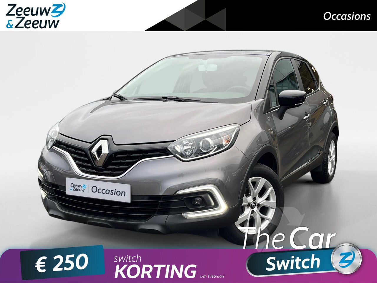 Renault Captur - 90PK TCe Limited | 1e eigenaar | Airco | Trekhaak (1200KG) | Parkeersensoren | Cruise Cont - AutoWereld.nl