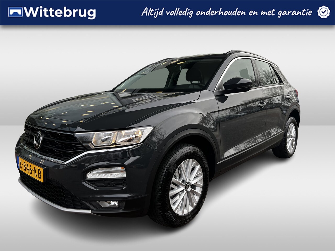 Volkswagen T-Roc - 1.0 TSI Style grijs/ Urano/ Airco/ APP/ 16 lmv - AutoWereld.nl