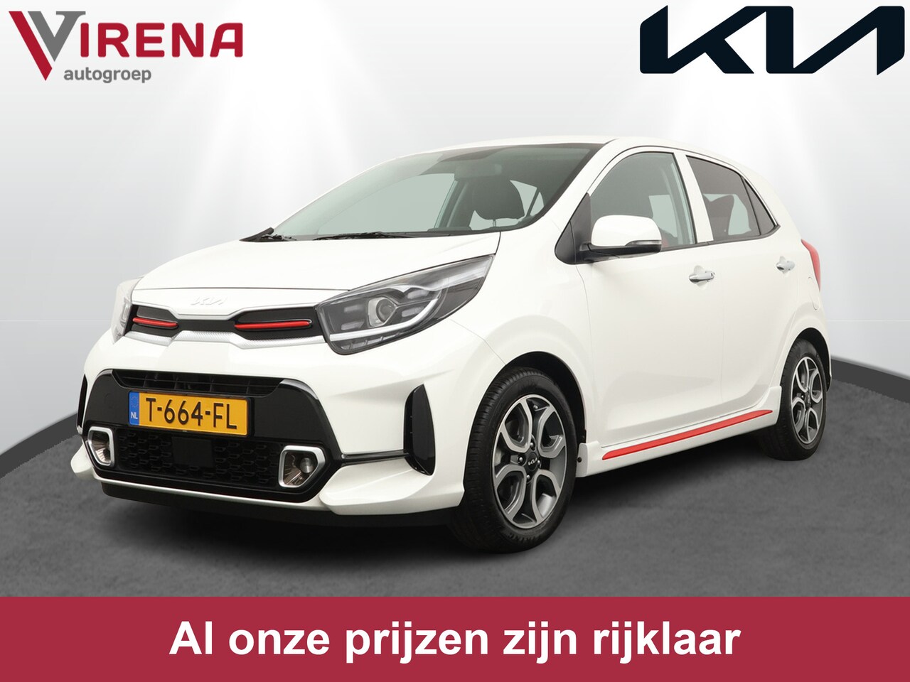 Kia Picanto - 1.0 DPi GT-Line Automaat - Navigatie - Apple CarPlay/Android Auto - Cruise Control - Clima - AutoWereld.nl