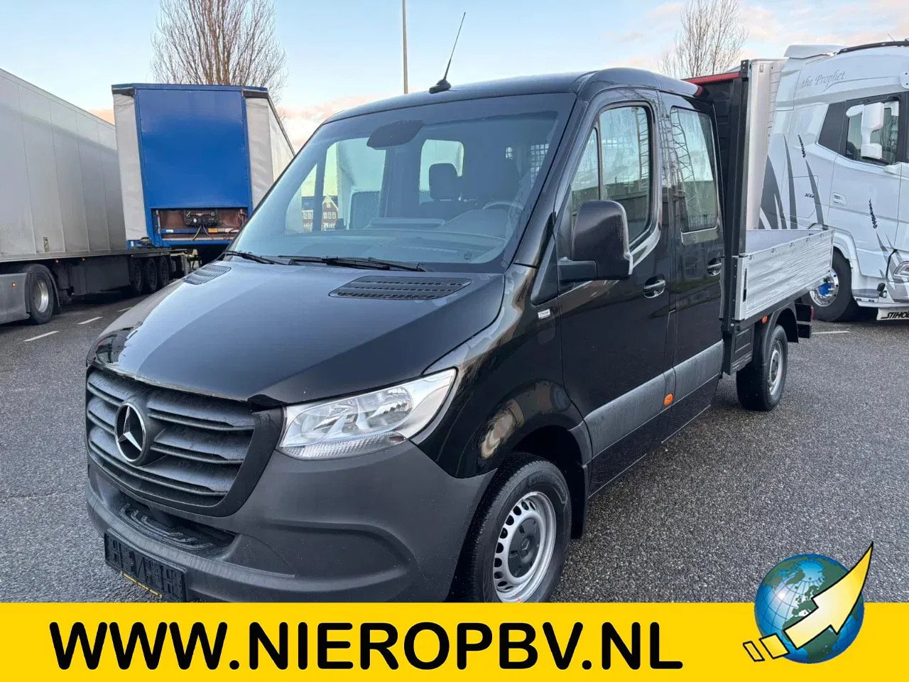 Mercedes-Benz Sprinter - 317cdi airco dubcab openlaadbak 3500kg trekhaak DEZE AUTO IS BPM VRIJ - AutoWereld.nl