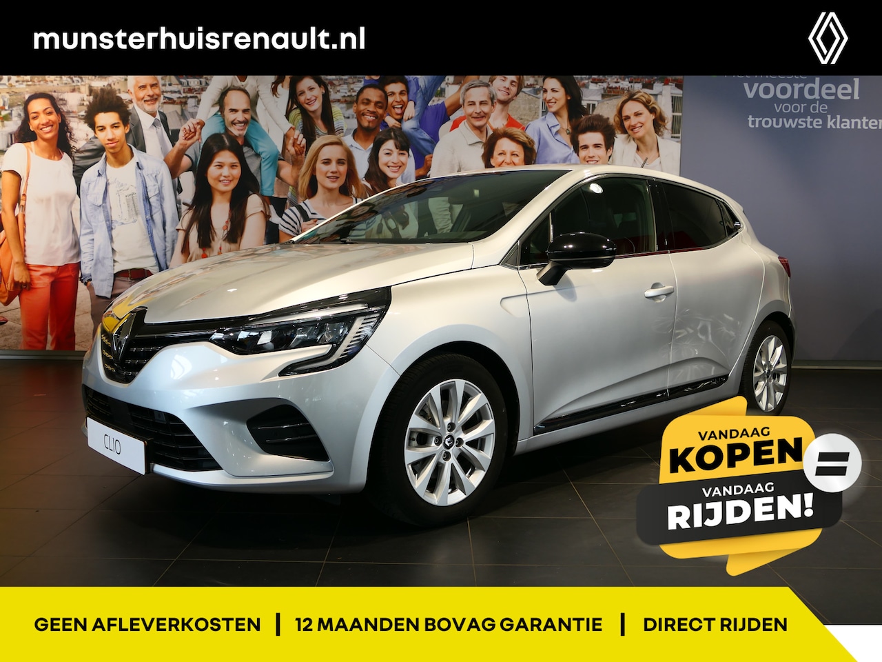 Renault Clio - 1.6 E-Tech Hybrid 140 Intens - Dealer onderhouden, 360 camera, sensoren v+a - AutoWereld.nl