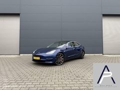 Tesla Model 3 - Performance AWD 75 kWh BLAUW / Bruin Leder BTW