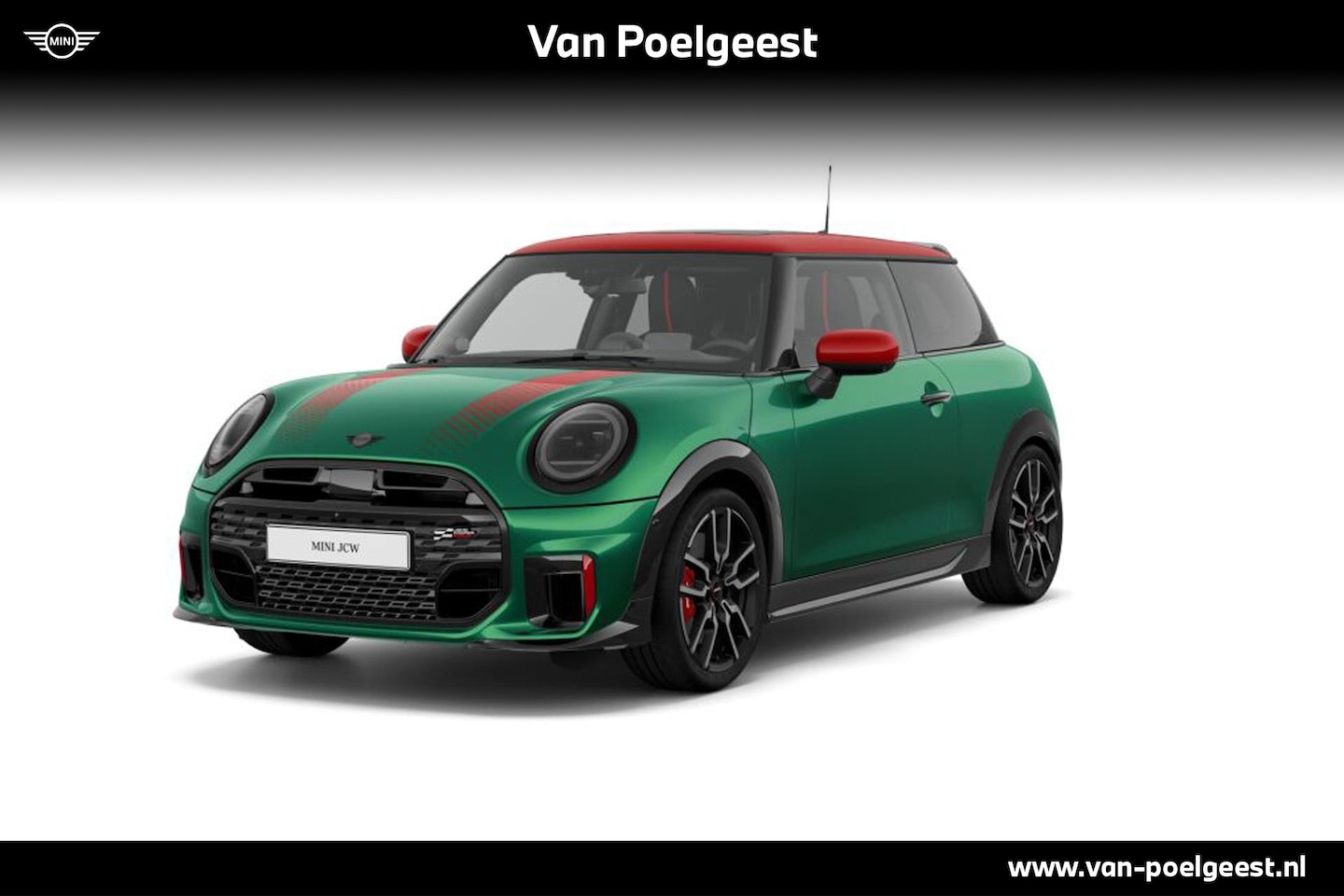 MINI John Cooper Works - 3-deurs 2.0 JCW Cooper XL | Pakket XL | Dak en spiegelkappen in Chili Red - AutoWereld.nl