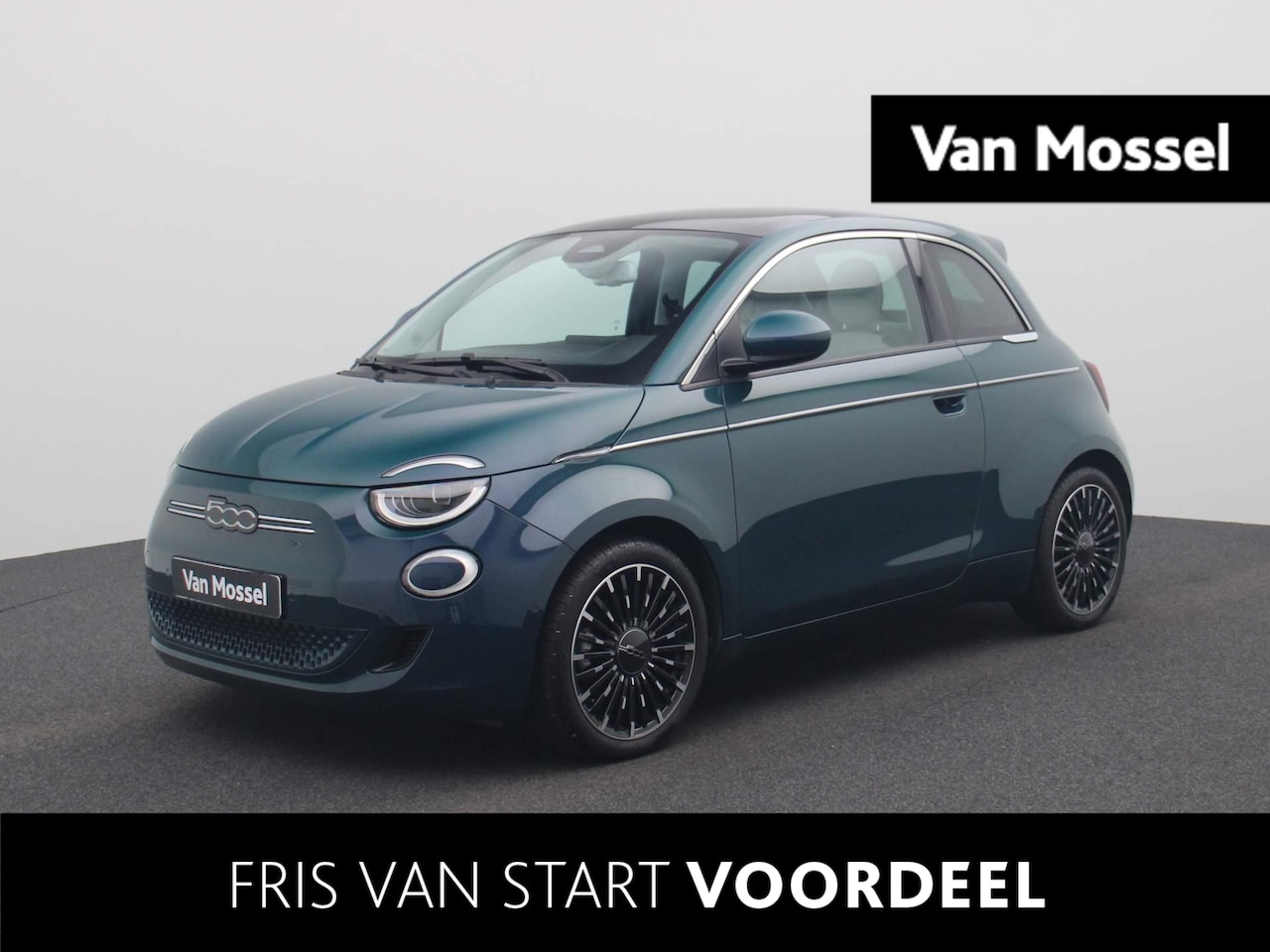 Fiat 500e - La Prima 42 kWh | Leder | Navi | ECC | Cam | LMV | LED | Pano | - AutoWereld.nl