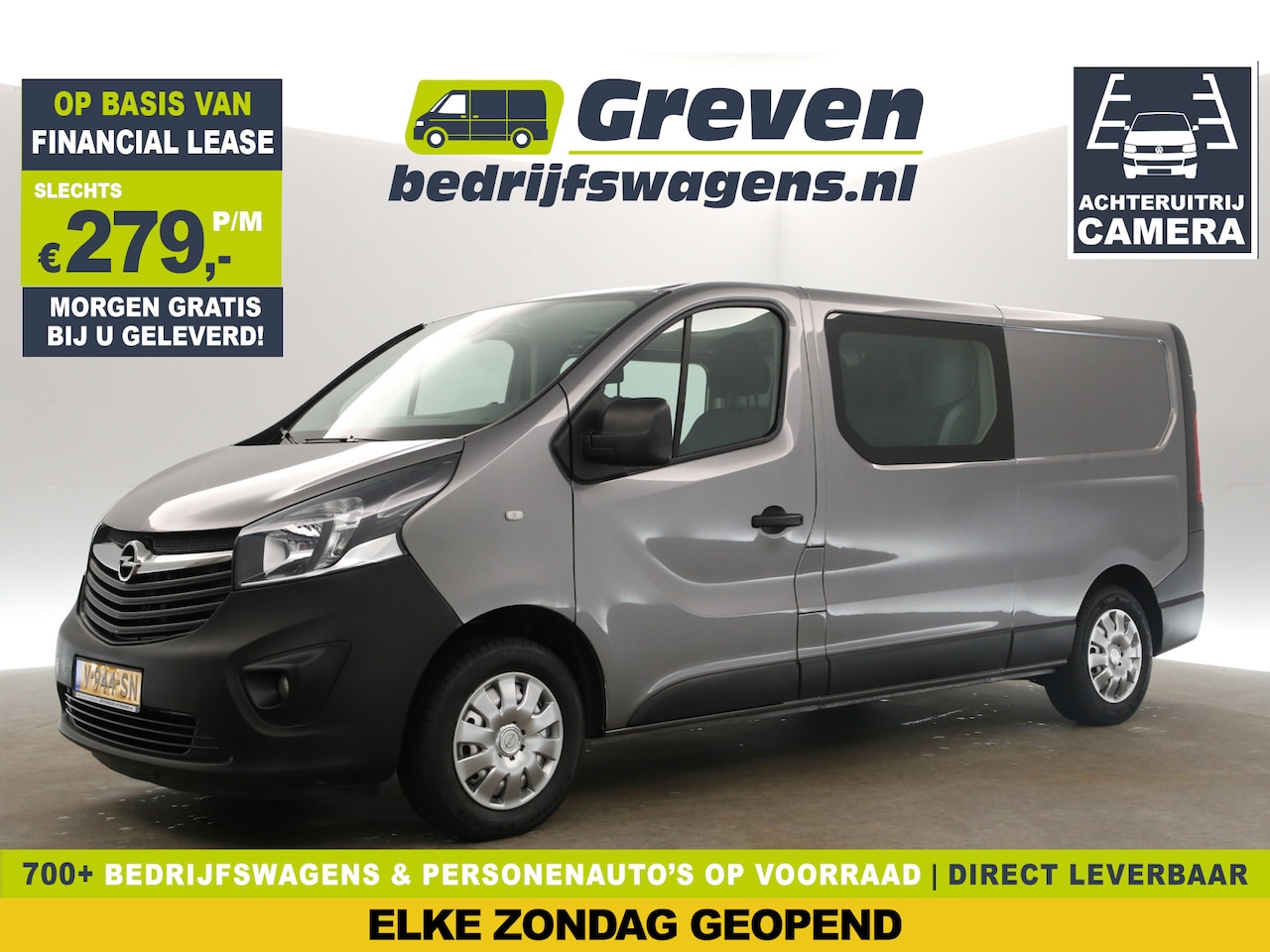 Opel Vivaro - 1.6 CDTI L2H1 Sport EcoFlex | Dubbele Cabine | 5 Persoons | Airco Camera Cruise Navi Trekh - AutoWereld.nl