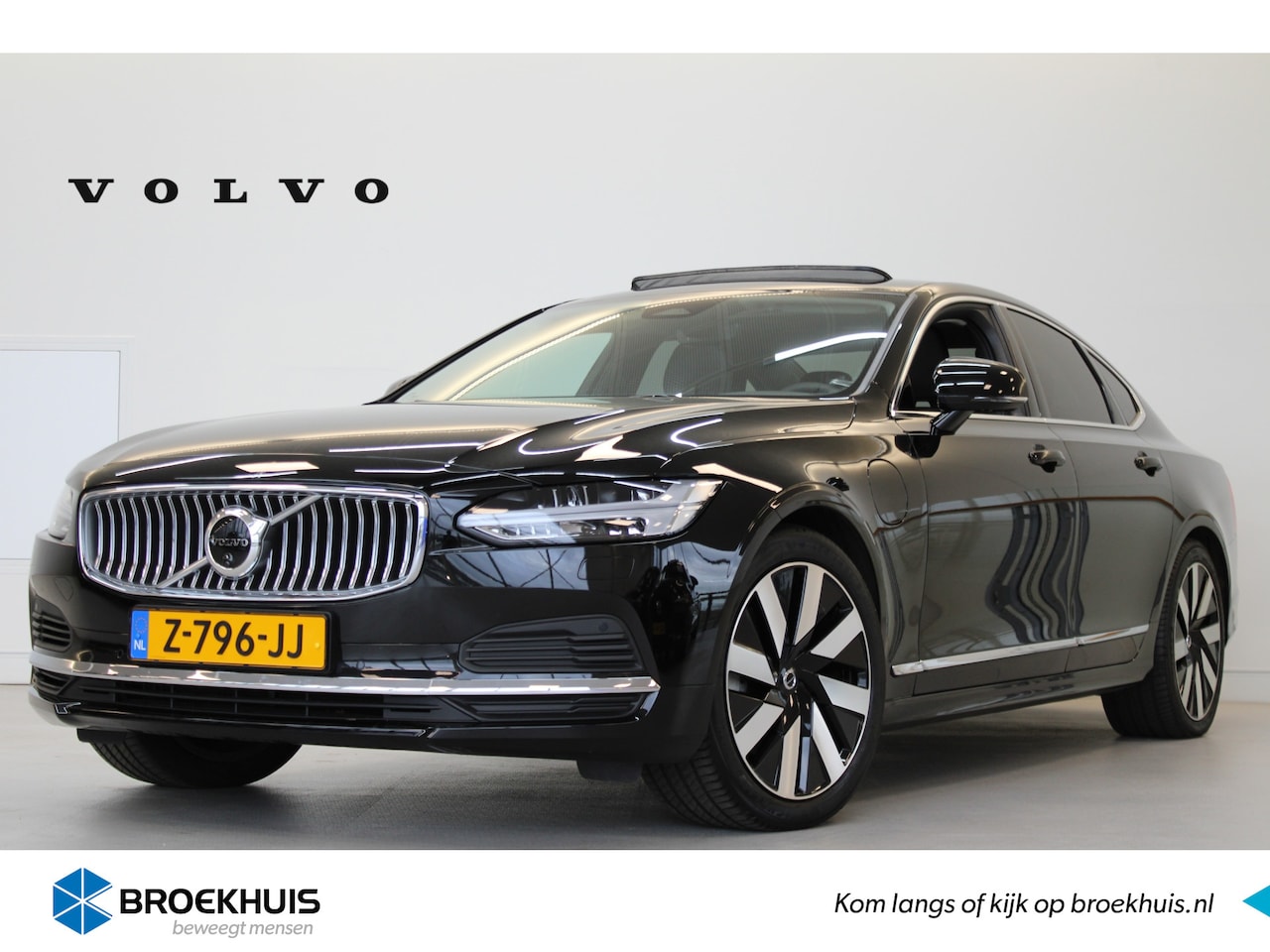 Volvo S90 - T8 455PK Plus Bright | Panoramdak | Trekhaak | 360º view Camera | Getint Glas | Leer - AutoWereld.nl