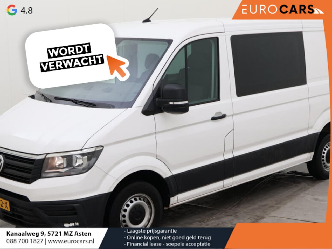 Volkswagen Crafter - 140pk L3H2/L2H1 Dubbele cabine Highline Trekhaak Navigatie Camera Cruise control Euro6 - AutoWereld.nl