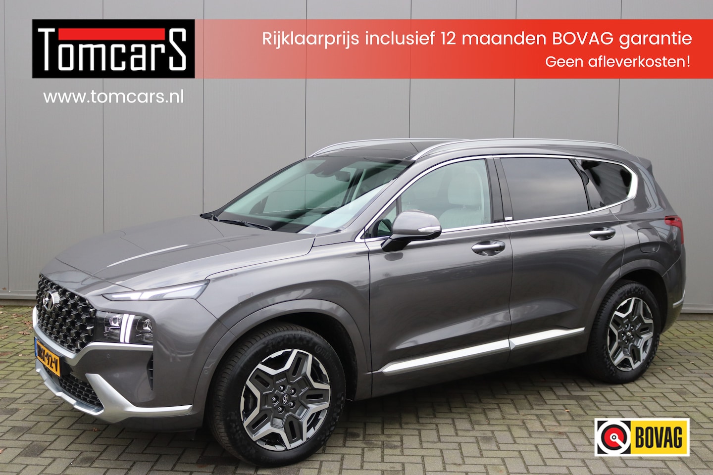 Hyundai Santa Fe - 1.6 T-GDI 265PK PHEV Premium Sky Open-dak/Camera/Leder/Winter-pack/Adaptive-Cruise control - AutoWereld.nl